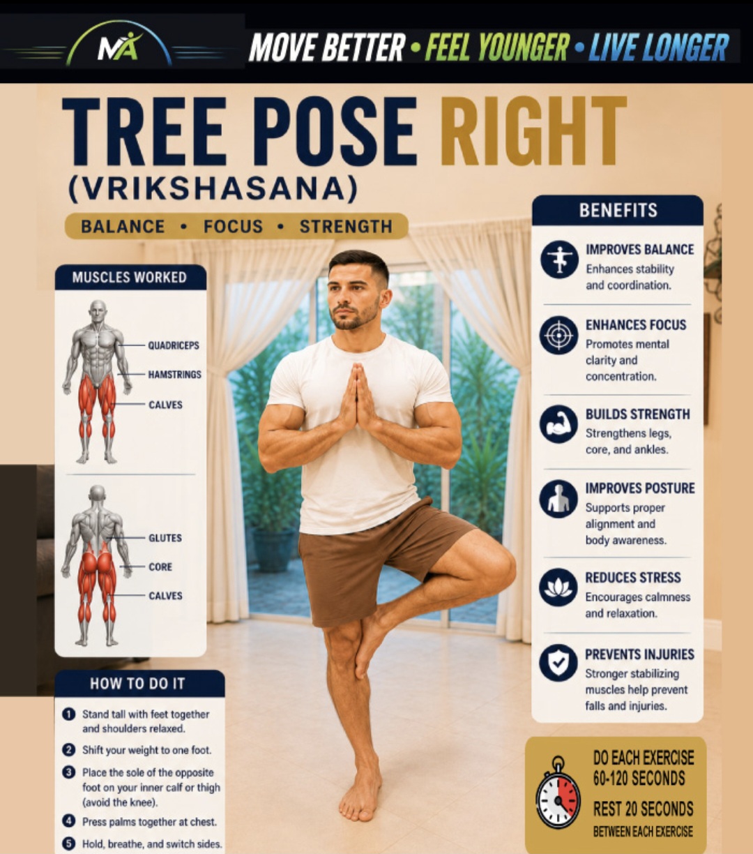 TREE POSE — RIGHT