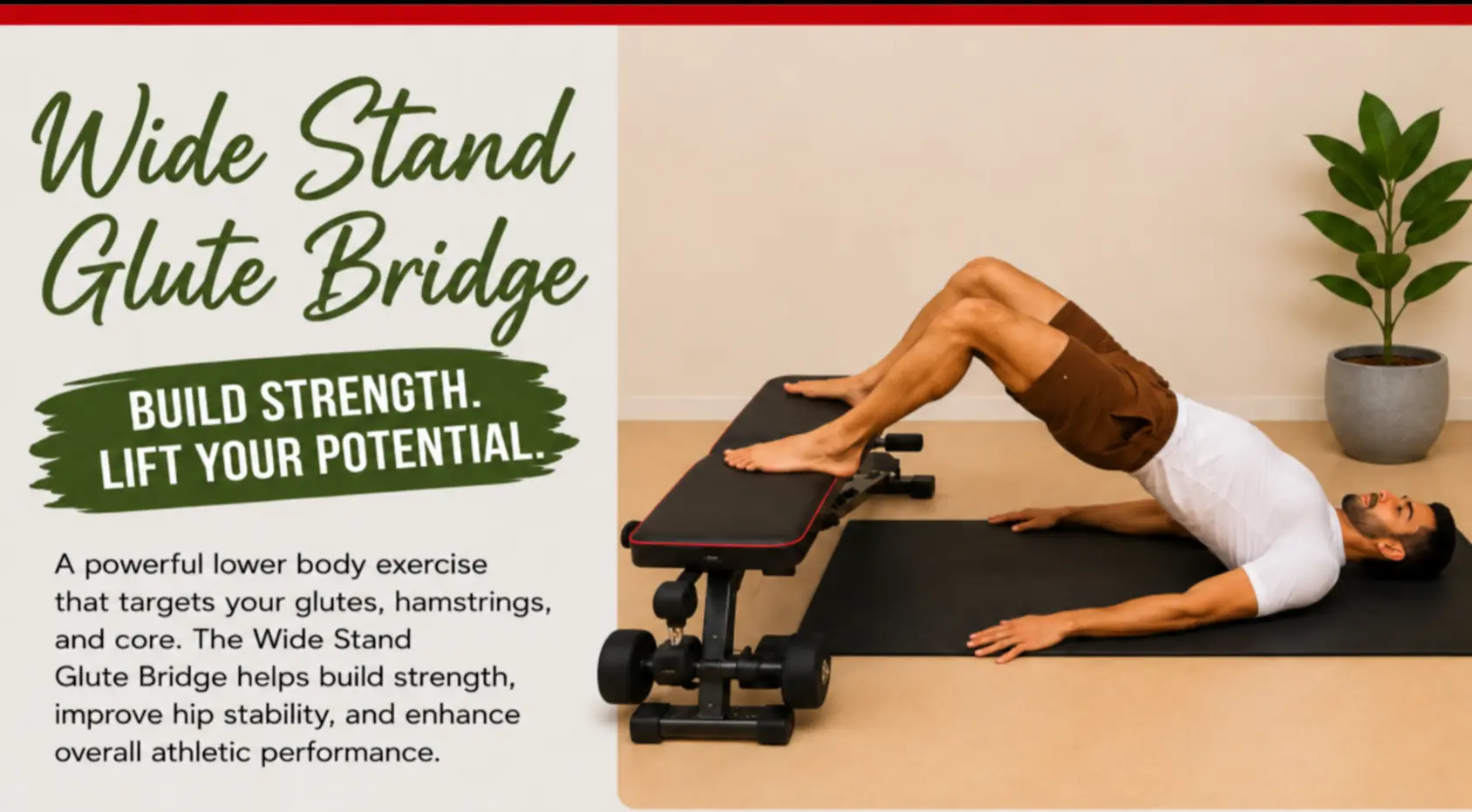 WIDE STANCE GLUTE BRIDGE