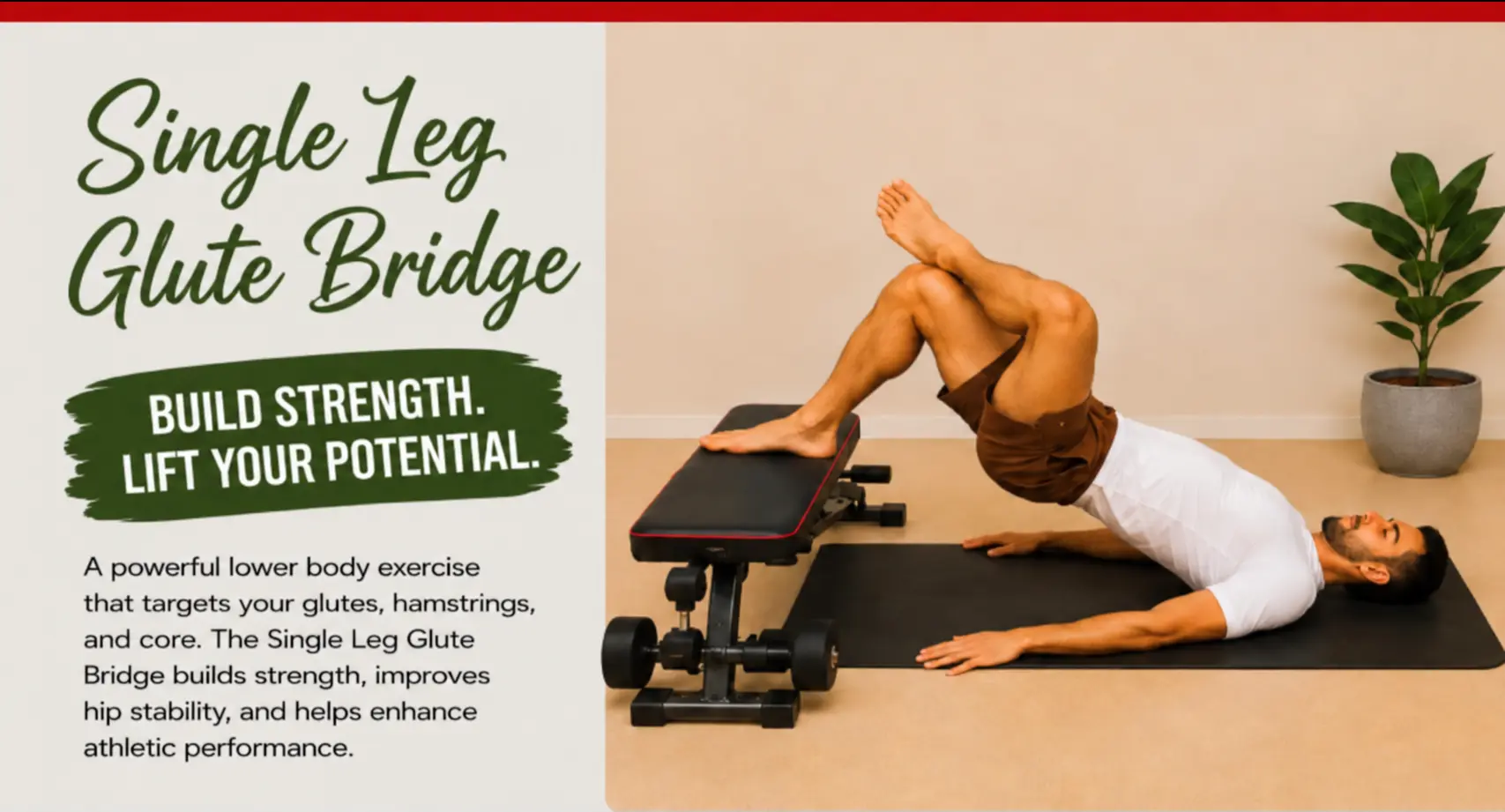 SINGLE-LEG GLUTE BRIDGE