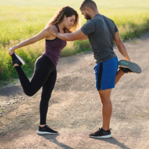 Stretching exercise demonstration