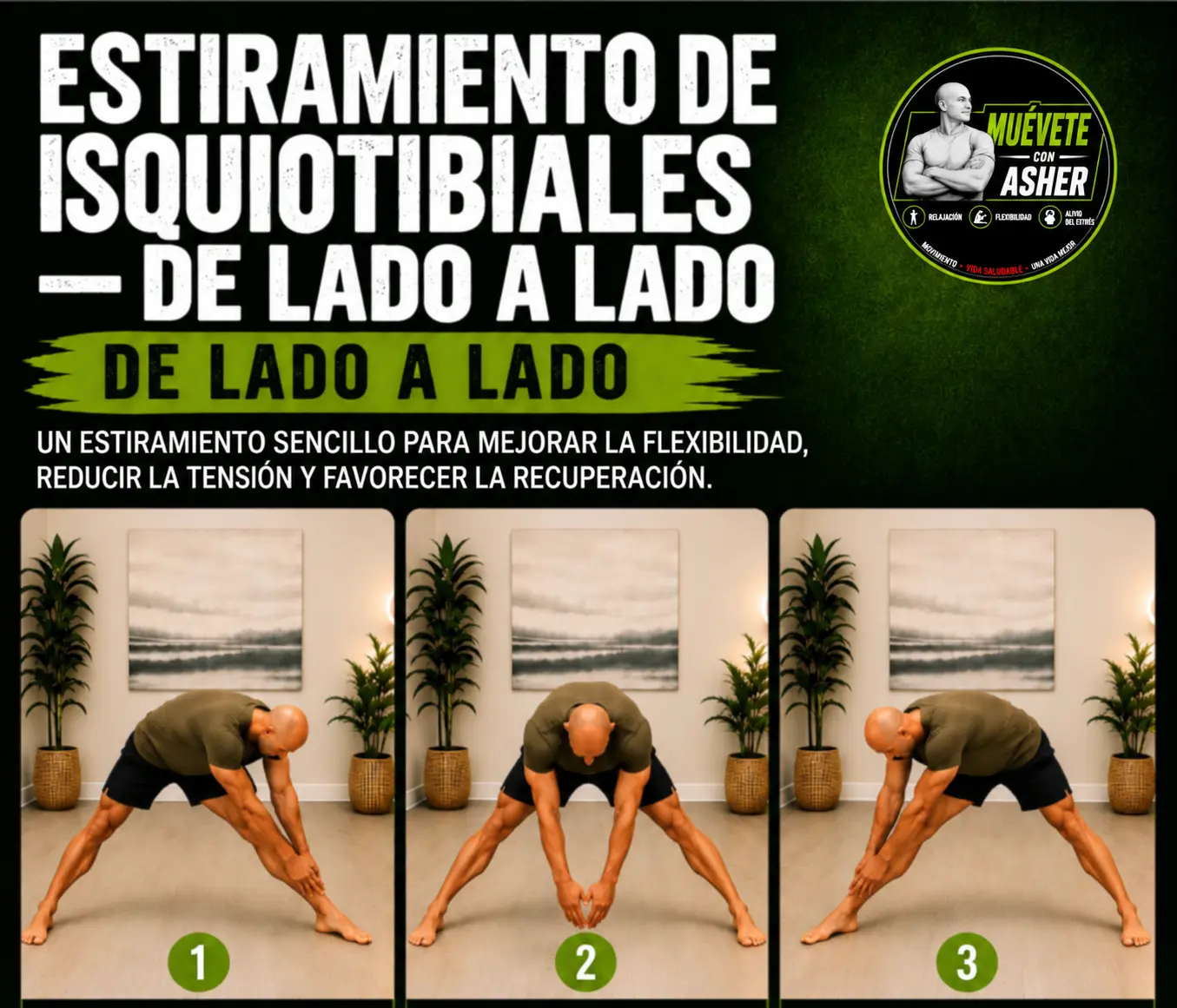 ESTIRAMIENTO DE ISQUIOTIBIALES — DE LADO A LADO