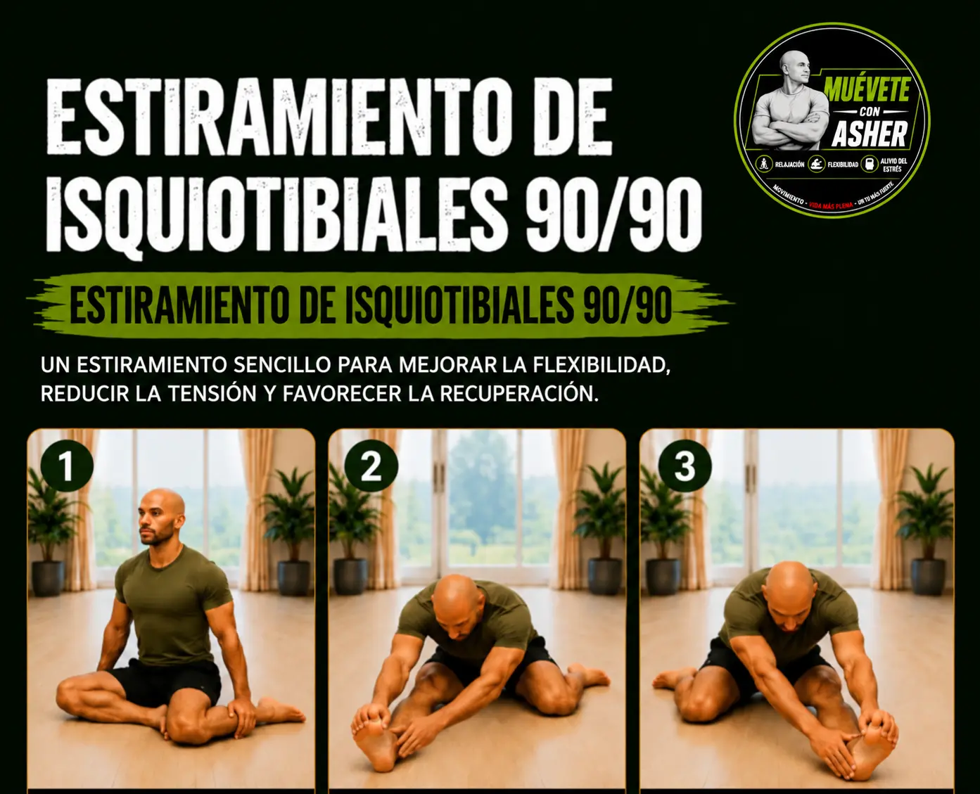 ESTIRAMIENTO DE ISQUIOTIBIALES 90/90