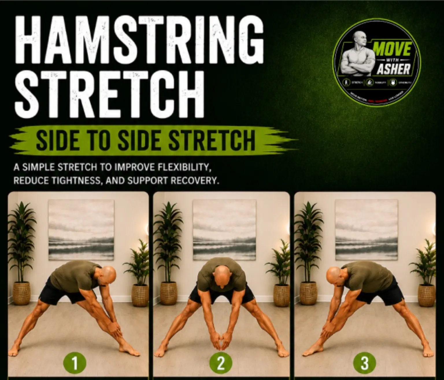 HAMSTRING STRETCH — SIDE TO SIDE