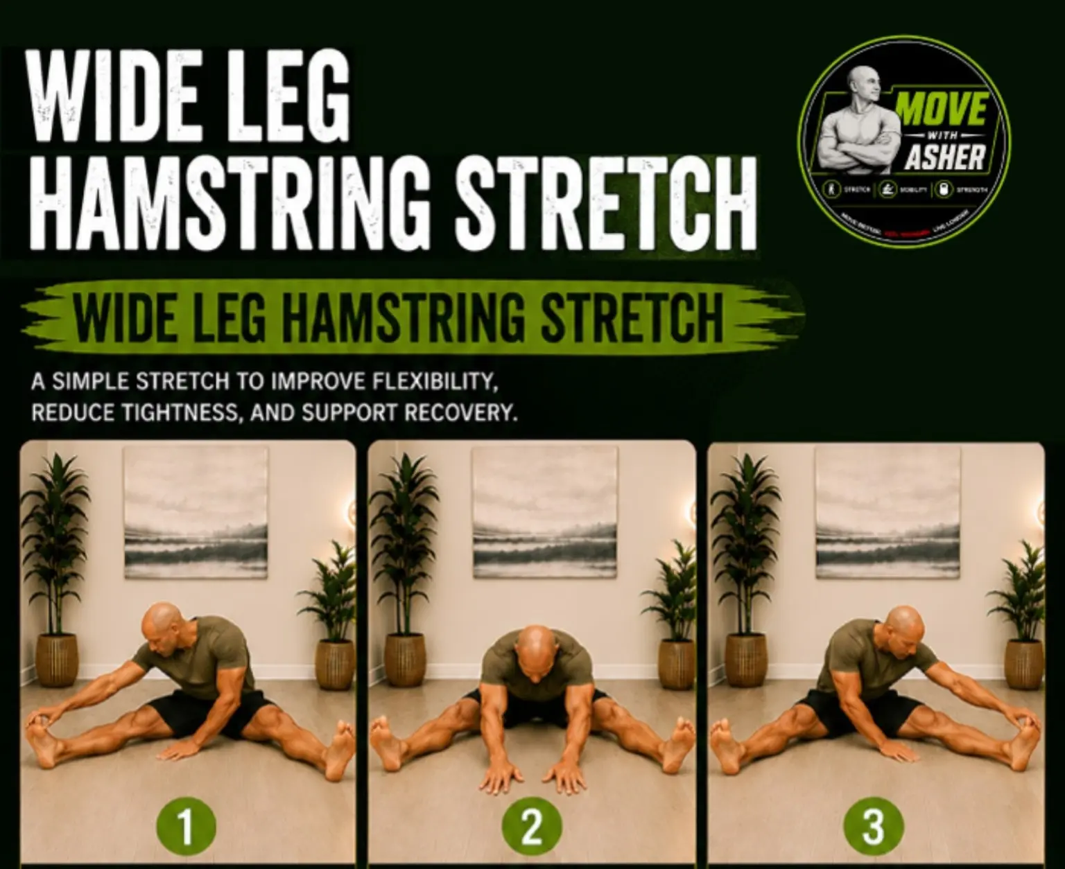 WIDE LEG HAMSTRING STRETCH